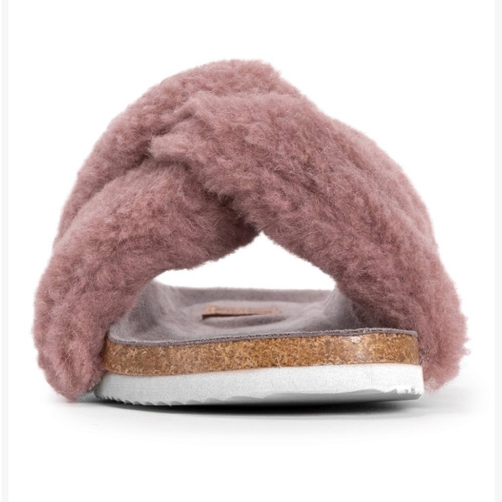 Muk Luks. Pink/mauve fluffy slide  slippers. SZ.L. SZ.M - Picture 5 of 10